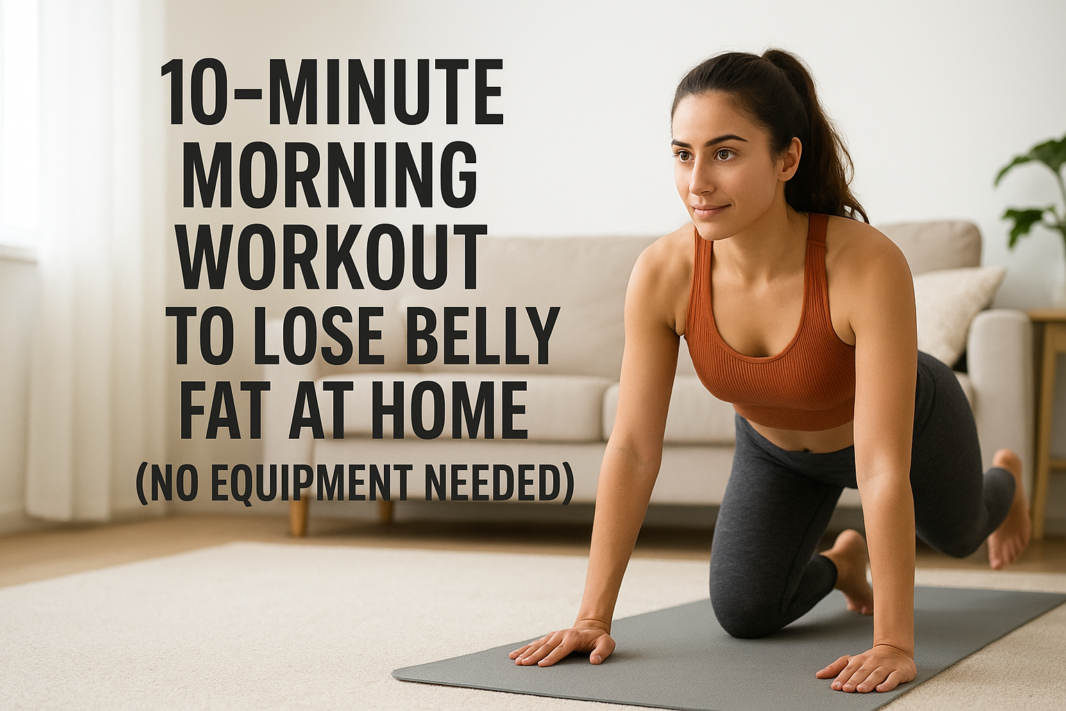 10-Minute Morning Workout to Lose Belly Fat at Home (No Equipment Needed)